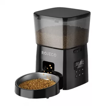 Automatische voerbak Rojeco RWSQ-02 2L capaciteit, programmeerbare porties, knopbediening