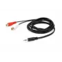 Equip 147093 audiokabel, 2 x RCA-female naar 3,5 mm male, 2,5 m, zwart