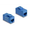 Delock 90642 Keystone-module RJ45-bus naar RJ45-bus, Cat.6A UTP, blauw