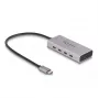 DELOCK USB hub 10 Gbps Type-C 4 poorten PD 85W 30cm kabel