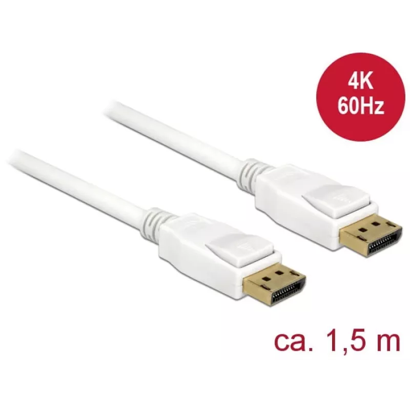 DisplayPort-kabel DeLOCK 85509 1,5 m wit