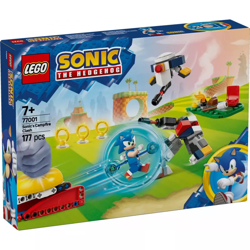 Constructiespeelgoed LEGO Sonic the Hedgehog 77001 Campfire Showdown speelset, 177 onderdelen, 1 minifiguur, leeftijd 7+