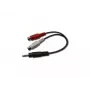 Audio-jack (3,5 mm) naar 2 RCA-kabel GEMBIRD CCA-406 20 cm zwart
