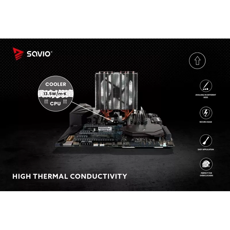 Warmtegeleidingspasta SAVIO TG-03 13,5 W/m·K, 2 g — warmtegeleidingspasta