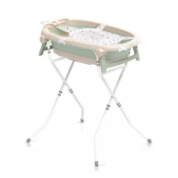 Babybad neno LUCY STAND opvouwbaar met frame, rechthoekig, 1 plateau, max. belasting 30 kg, wit