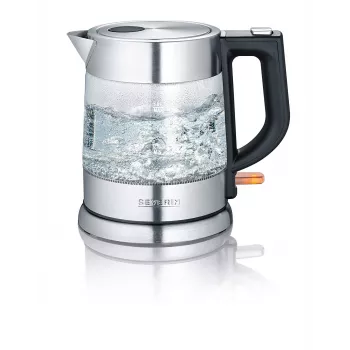 Severin WK 3468 waterkoker 1 l 2200 W zwart, roestvrij staal, transparant
