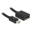 DisplayPort-kabel DeLOCK 65554 Mini DisplayPort 0,21 m zwart