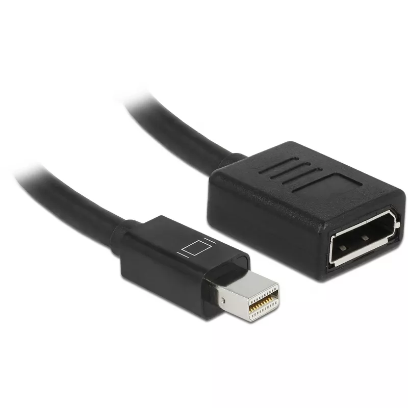 DisplayPort-kabel DeLOCK 65554 Mini DisplayPort 0,21 m zwart