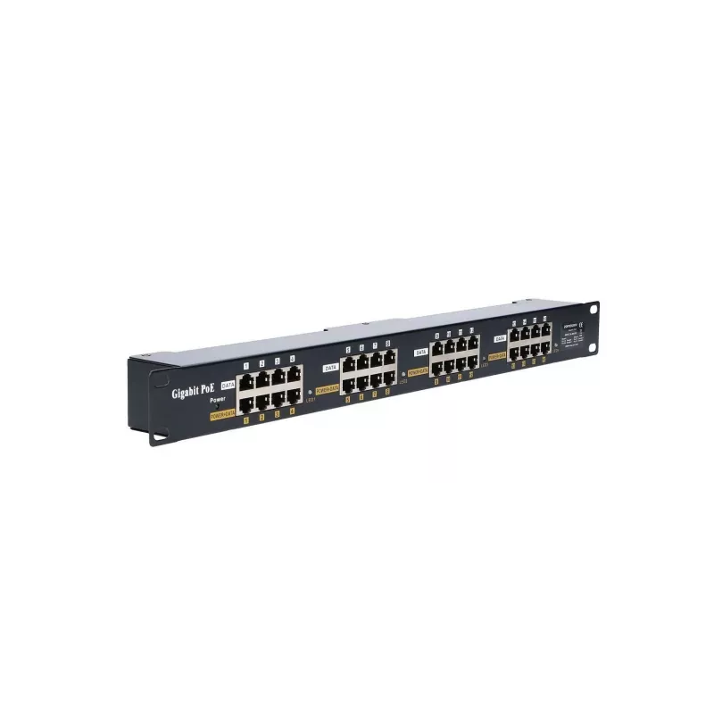 Extralink Gigabit PoE-injector 16 poorten 16x 1000Mb/s RJ45, rackmount