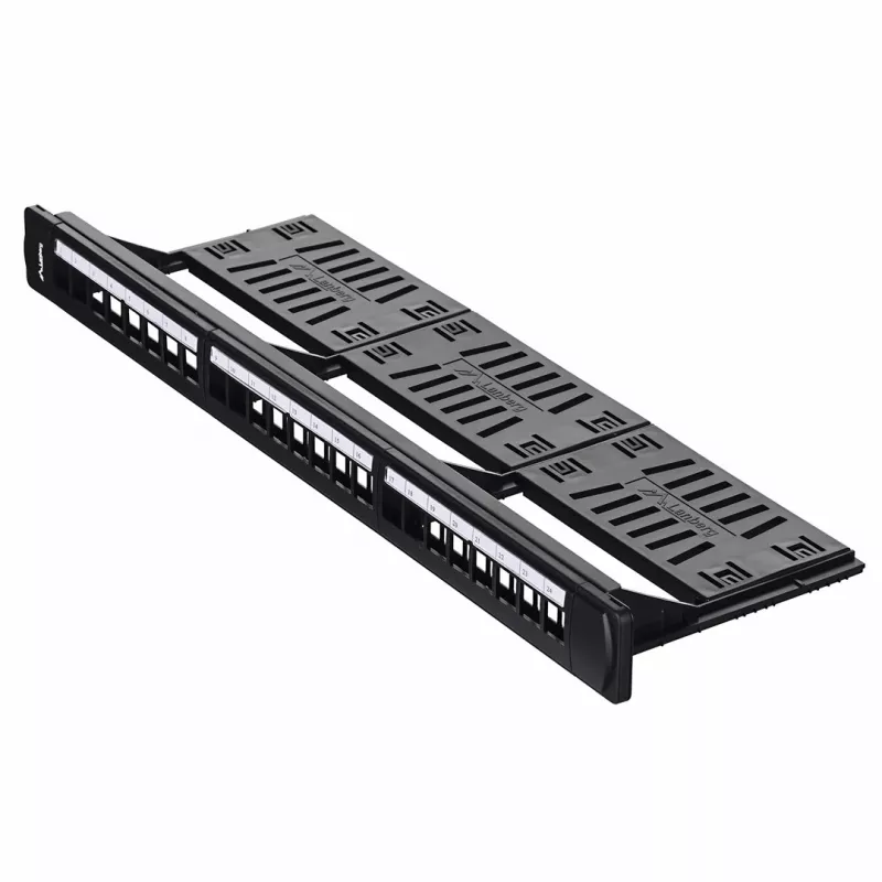 Patchpanel 1U LANBERG PPKS-1124-B, 24 poorten, 1U, ABS, zwart, 482,6×44,5×154 mm