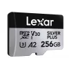 Geheugenkaart microSD 256GB C10 A2 U3 V30 205/150MB/s Silver Plus