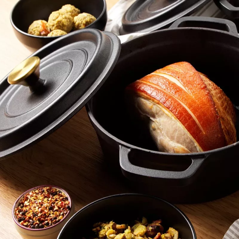 Gietijzeren braadpan Russell Hobbs 24 cm, zwart