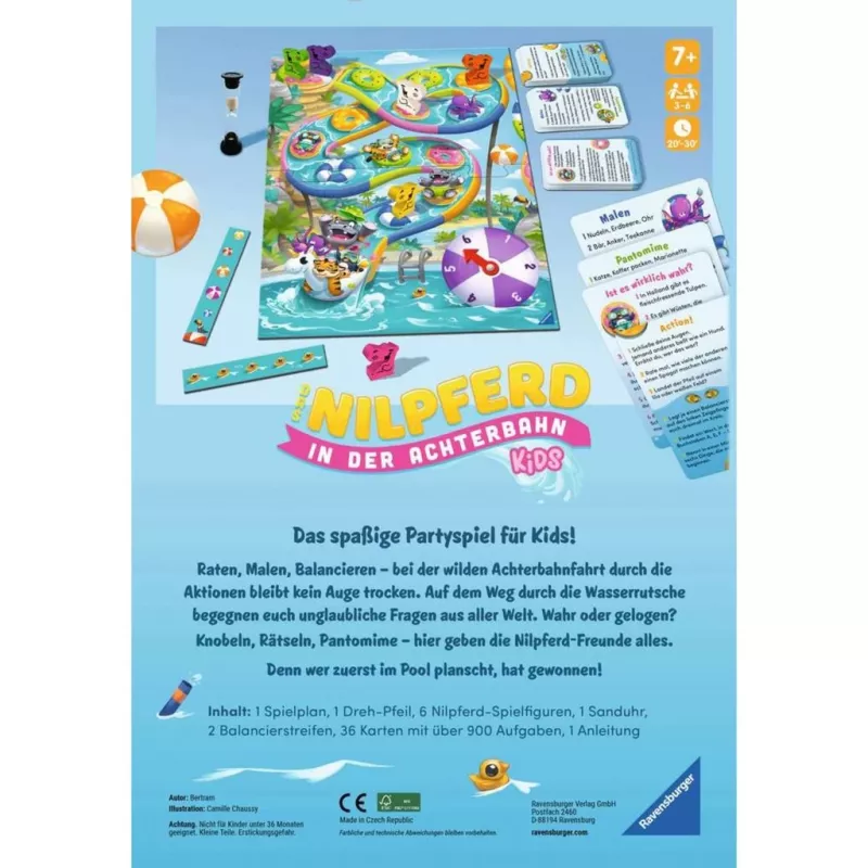 Het nijlpaard in de achtbaan Kids, partyspel