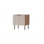 Nachtkastje Cama Meble ALMERA 50x42x44 cm, 2 st., notenhout/cashmere, MDF en spaanplaat