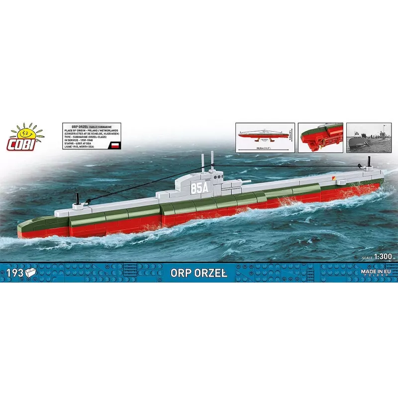 Bouwpakket Cobi ORP Orzeł 193 blokken montagemodel schip