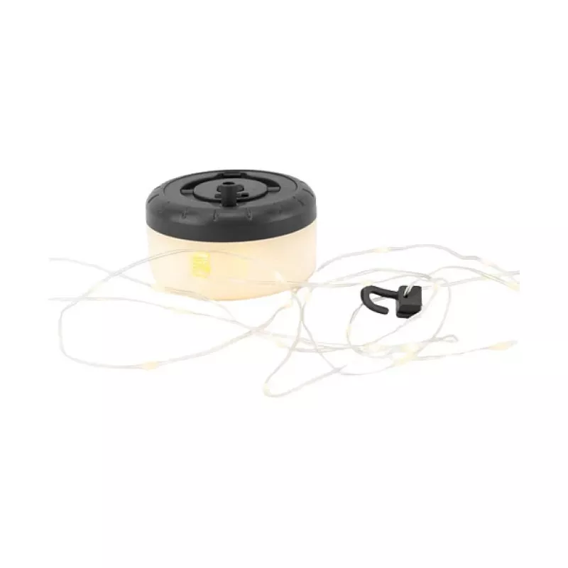 Lichtsnoer RealPower 492880 LED warmwit, op batterij, 8 m, zwart
