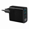 Gembird TA-UC-PDQC30LCD-BK-02 oplader voor mobiele apparaten universeel zwart AC snelladen binnen