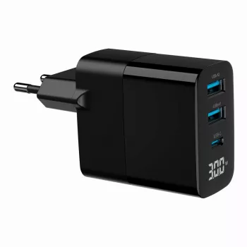 Gembird TA-UC-PDQC30LCD-BK-02 oplader voor mobiele apparaten universeel zwart AC snelladen binnen