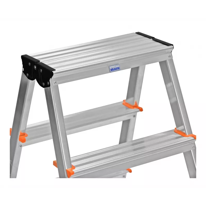 Krause Dopplo 120410 dubbelzijdige trap, aluminium, 2 x 5 treden