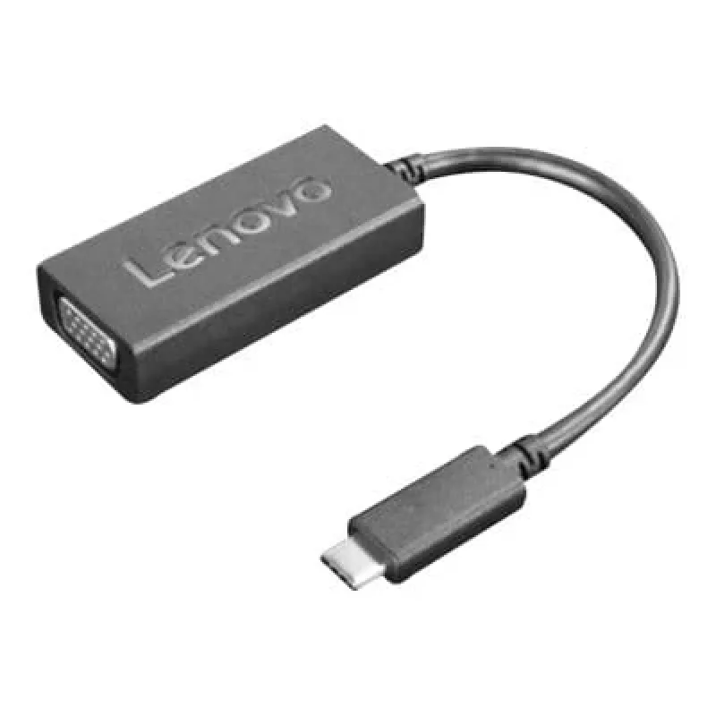 Lenovo 4X90M42956 videokabel-adapter VGA (D-Sub) USB Type-C zwart