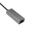 Akyga AK-AD-65 USB-C-naar-Gigabit-Ethernet-adapter, RJ45, 15 cm, zilver
