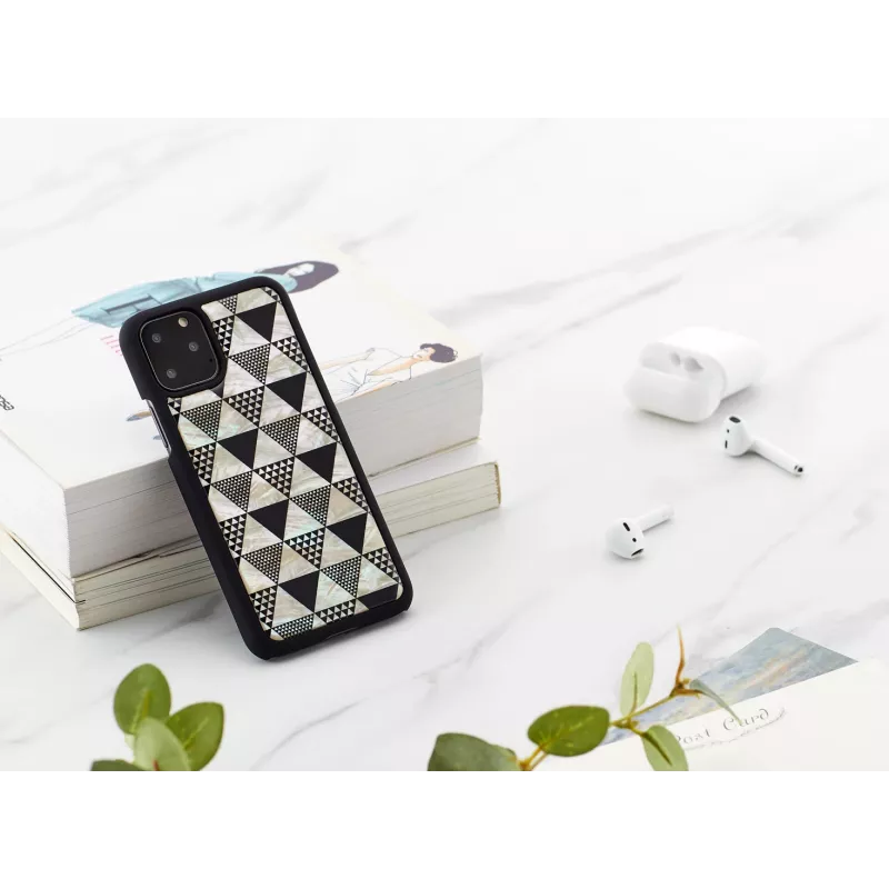 Telefoonhoesje iKins voor iPhone 11 Pro – zwart piramidedesign