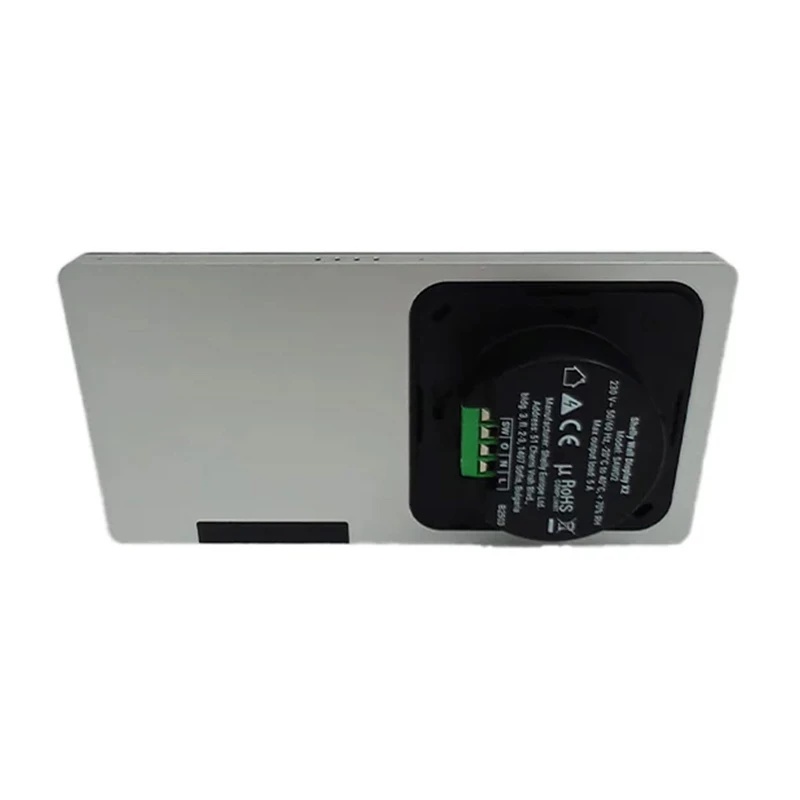 Shelly Wall Display X2 bedieningspaneel, wifi, Bluetooth, zilver + BLU H&T ivoor