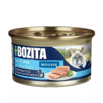 Natvoer voor katten BOZITA Mousse MSC tonijn 85 g – moussestructuur, volledig voer voor volwassen katten, eiwit 10,5 %, vet 6,5 %
