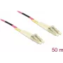 Netwerkkabel DELOCK glasvezelkabel LC-duplex naar LC-duplex multimode OM4 50 m geel