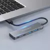 GRAUGEAR G-HUB2A2C-AC interface hub USB 3.2 Gen 1 (3.1 Gen 1) Type-A + Type-C 5000 Mbit/s zilver