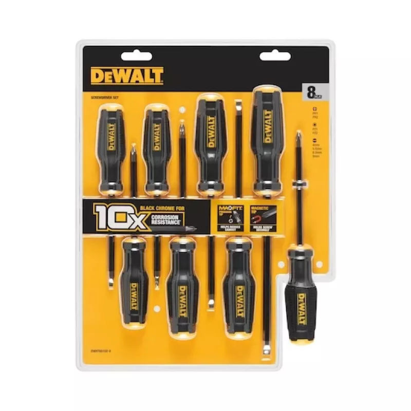DeWALT MAXFIT DWHT65102-0 schroevendraaierset, 8 stuks, sleuf, PH, PZ