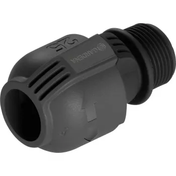 Sprinklersysteem verbinder 25 mm > 1, zwarte verbinder/grijs