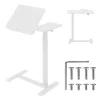 Maclean mobiele bureau-/laptopstandaard, wit, hoogteverstelling 76-109 cm, max. 30 kg, MC-120 W