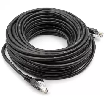 Cat5E UTP-kabel, 15 m, zwart