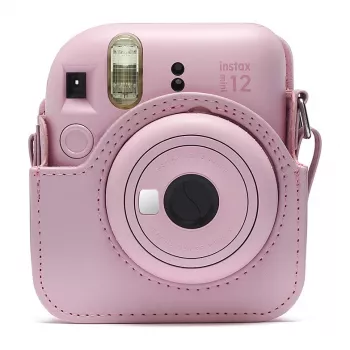 Compacttas Fujifilm 4177084 roze voor Instax Mini 12 met schouderriem