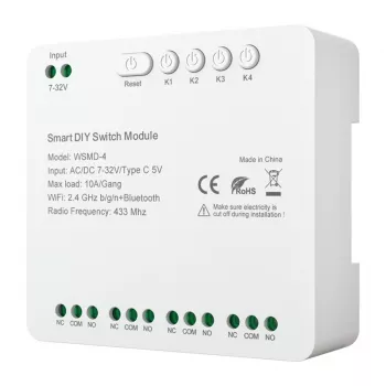 Slimme schakelmodule Avatto DIY WSMD-4 32V — 4-kanaals 32V-stuurmodule voor DIY-projecten