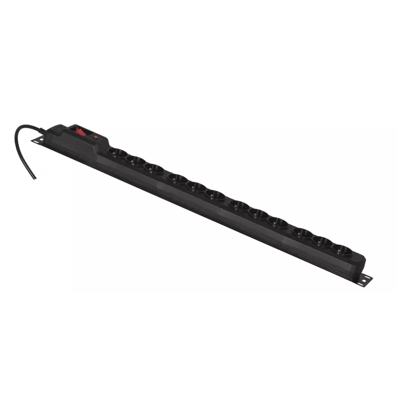 Activejet COMBO 12-stekkerdoos 1,5m zwart