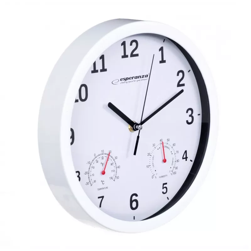 Esperanza EHC016W wand-/tafelklok quartzklok rond wit