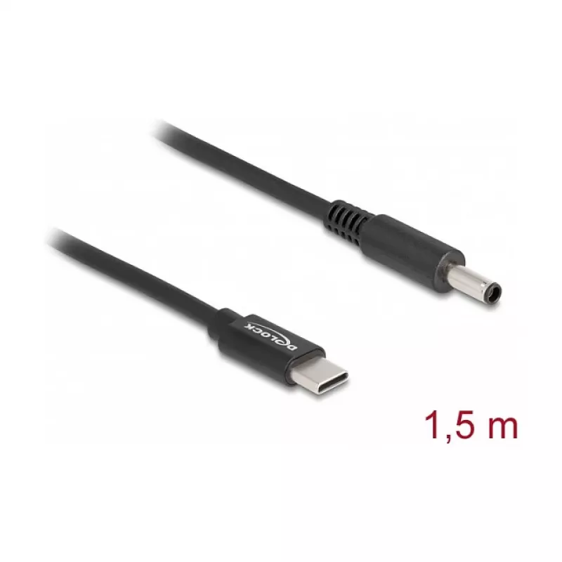 DeLOCK laptop-laadkabel USB Type-C stekker naar Dell 4.5 x 3.0 mm stekker 1,5 m 20 V