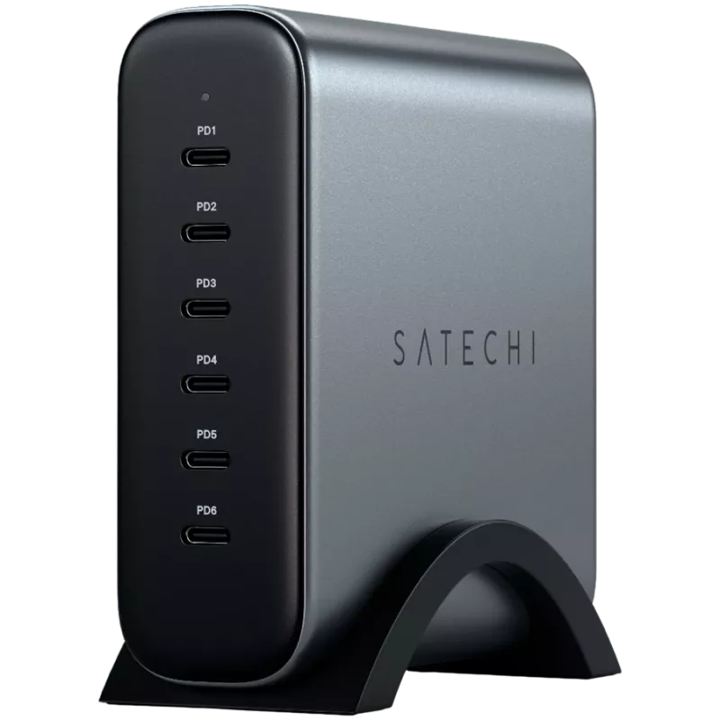 Indoor-oplader Satechi ST-C200GM-EU universeel grijs 6 USB Type-C-aansluitingen