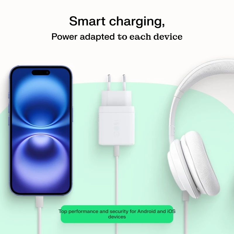 Voeding Green Cell PowerSource Solo30 30W wit — USB-C-oplader, 30 W uitgangsvermogen