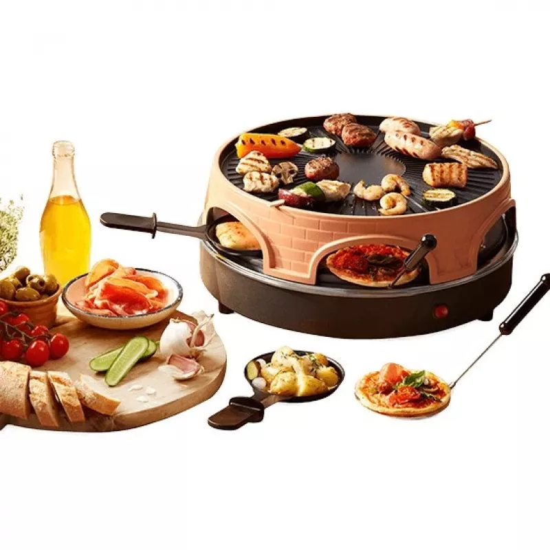 Emerio PO-113255.4 raclettegrill 1500 W zwart, bruin