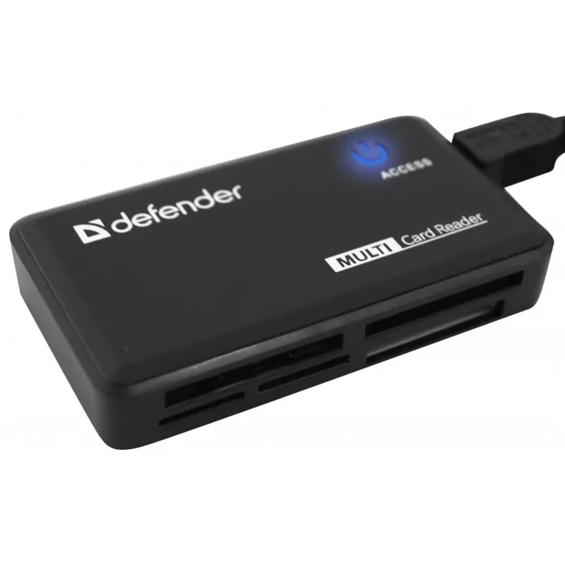 Kaartlezer Defender OPTIMUS USB 2.0 universeel zwart