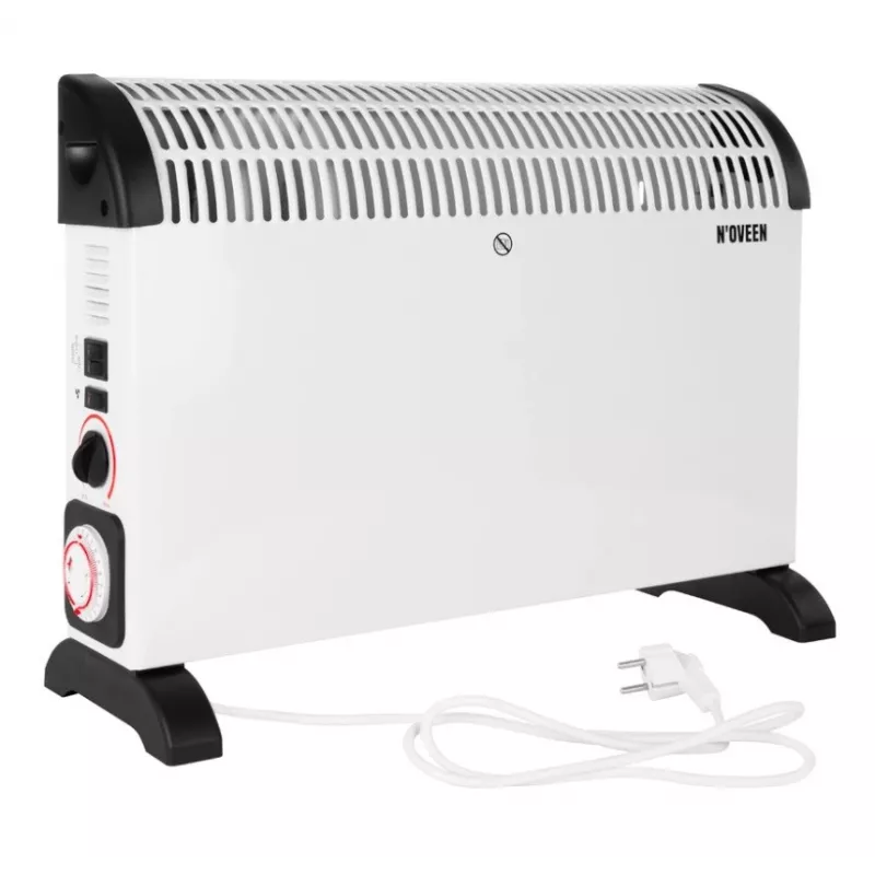 Convector elektrische verwarming NOVEEN CH-6000 TIMER TURBO FAN 2000W 3 vermogensstanden wand-/vloermontage wit