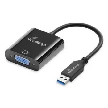 MediaRange MRCS230 videokabel-adapter 0,2 m USB Type-A VGA D-Sub zwart
