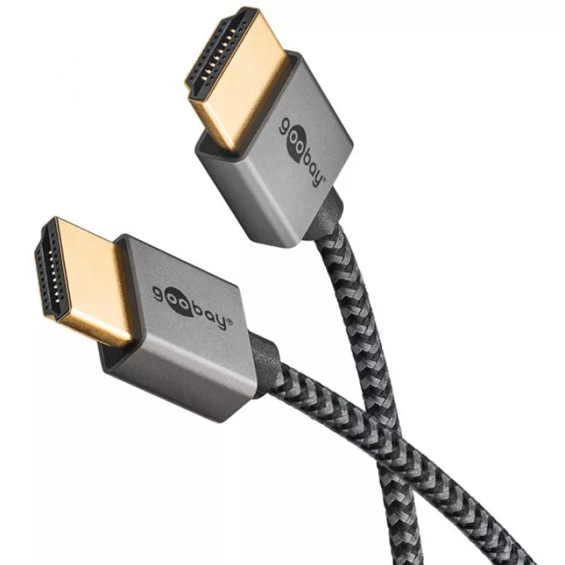 Plus Slim High-Speed-HDMI-kabel met Ethernet, 8K @ 60Hz grijs, 2 meter