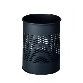 Afvalemmer Durable 331058 15 L rond metaal antraciet