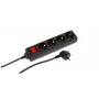 Microconnect MC-GRU00415BS verlengsnoer 1,5 m 4 stopcontacten binnen zwart