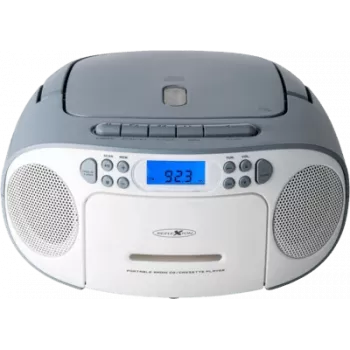 Radiowekker Reflexion RCR2260 wit/blauw — draagbare cd-speler met FM-radio