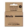 ACTIS KB-223BK inktpatroon compatibel met Brother LC223BK, zwarte pigmentinkt 16 ml, standaardbereik